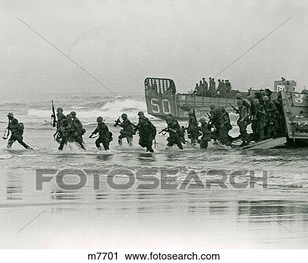 Stock Image - Marines Landing On Shore During Blue Marlin Exercise In Vietnam . Fotosearch