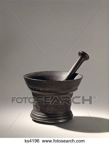 Retro 1960 1960S Mortar Pestle Pharmacy Drug Narcotic Doctor View Large Photo Image Stock Photograph - Retro 1960 1960S Mortar Pestle Pharmacy Drug Narcotic Doctor. Fotosearch