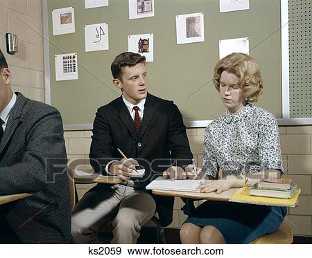 Students College Collegiate Study Studying Man Woman Couple Learning 1960 1960S Retro View Large Photo Image Stock Photo - Students College Collegiate Study Studying Man Woman Couple Learning 1960 1960S Retro. Fotosearch