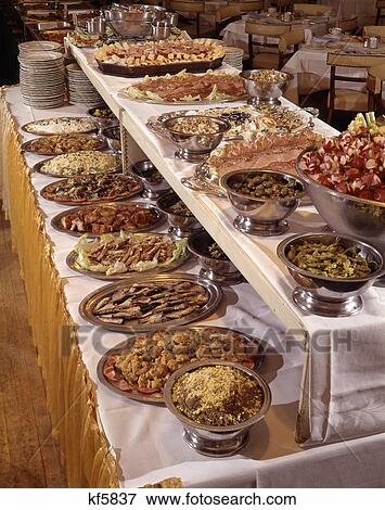Warwick Buffet Cater Catering Food 1960 1960S Retro View Large Photo Image Stock Photo - Warwick Buffet Cater Catering Food 1960 1960S Retro. Fotosearch