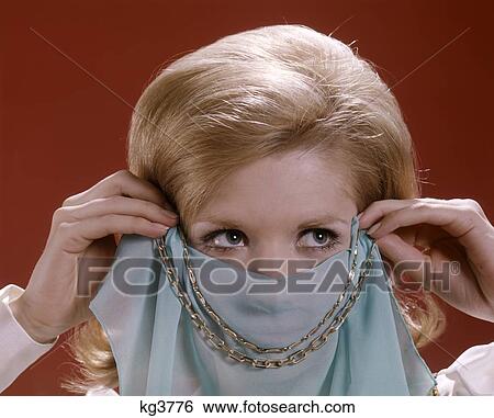 Woman Veil Blonde 1960 1960S Retro View Large Photo Image Stock Photograph - Woman Veil Blonde 1960 1960S Retro. Fotosearch