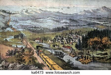 1800s through to the pacific by currier & ives ™ ™ print - 1870 View Large Photo Image Stock Image - 1800s through to the pacific by currier & ives ™ ™ print - 1870. Fotosearch