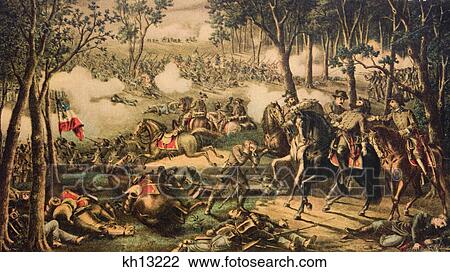 1863 battle of chancellorsville by kurz & allison american civil war general stonewall jackson being wounded View Large Photo Image Stock Image - 1863 battle of chancellorsville by kurz & allison american civil war general stonewall jackson being wounded. Fotosearch