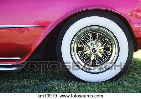 1950s pontiac whitewall tire detail View Large Photo Image Stock Photo - 1950s pontiac whitewall tire detail. Fotosearch