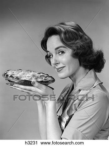 1950s woman pie bake house View Large Photo Image Stock Image - 1950s woman pie bake house. Fotosearch