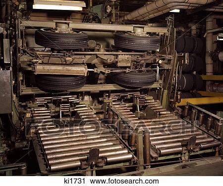1960s automobile tires on factory assembly line View Large Photo Image Stock Image - 1960s automobile tires on factory assembly line. Fotosearch