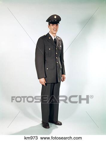 1960s full length portrait standing soldier smiling army uniform View Large Photo Image Stock Image - 1960s full length portrait standing soldier smiling army uniform. Fotosearch