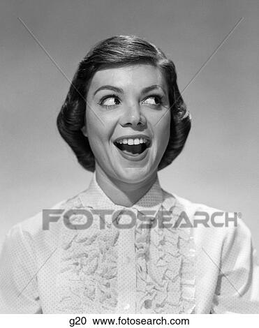 1960s girl smile View Large Photo Image Stock Image - 1960s girl smile. Fotosearch