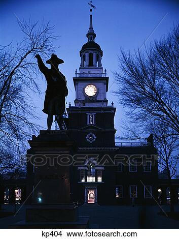 1960s independence hall philadelphia pa at night with statue of commodore john barry View Large Photo Image Picture - 1960s independence hall philadelphia pa at night with statue of commodore john barry. Fotosearch