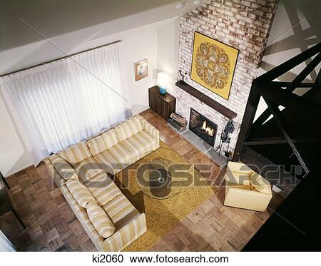 1960s interior family room from above View Large Photo Image Stock Image - 1960s interior family room from above. Fotosearch