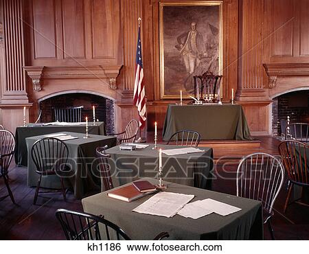 1960s Interior Of Signing Room Independence Hall