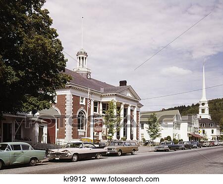 1960s main street scene stowe vermont View Large Photo Image Stock Image - 1960s main street scene stowe vermont. Fotosearch