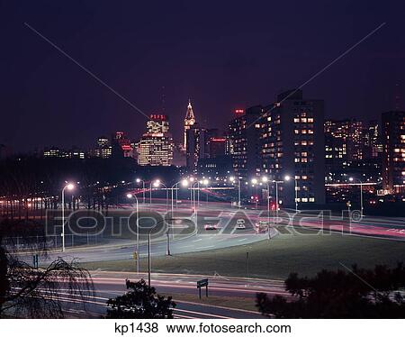 1960s philadelphia pa view of downtown skyline at night View Large Photo Image Stock Photo - 1960s philadelphia pa view of downtown skyline at night. Fotosearch