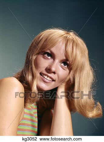 1960s portrait of blond woman View Large Photo Image Stock Image - 1960s portrait of blond woman. Fotosearch