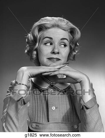 Stock Photography - 1960s woman smile. Fotosearch