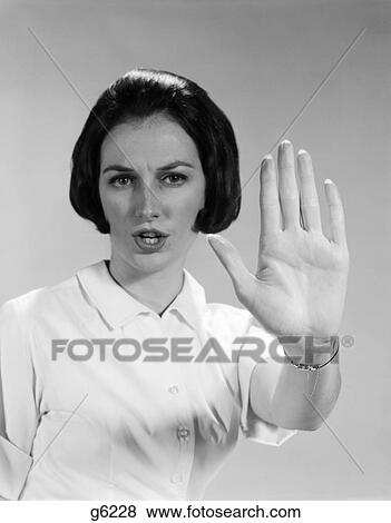 1960s woman stop View Large Photo Image Stock Photo - 1960s woman stop. Fotosearch