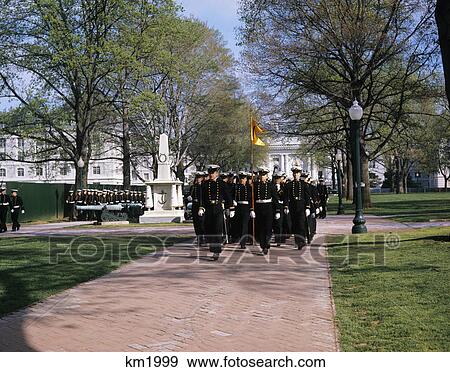 1970s cadets marching on campus grounds of naval academy annapolis maryland View Large Photo Image Stock Photo - 1970s cadets marching on campus grounds of naval academy annapolis maryland. Fotosearch