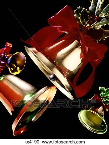 1970s christmas bells with holly and red bows ringing in the new year View Large Photo Image Stock Image - 1970s christmas bells with holly and red bows ringing in the new year. Fotosearch