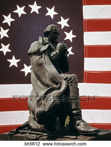 1970s composite of colonial 1776 american flag behind statue of george washington View Large Photo Image Stock Image - 1970s composite of colonial 1776 american flag behind statue of george washington. Fotosearch