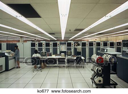 1970s computer room View Large Photo Image Stock Photo - 1970s computer room. Fotosearch