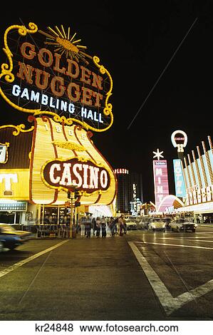 1970s fremont street downtown las vegas nevada at night with neon of golden nugget horseshoe and mint casinos View Large Photo Image Stock Photo - 1970s fremont street downtown las vegas nevada at night with neon of golden nugget horseshoe and mint casinos. Fotosearch