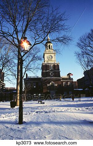 1970s independence hall in winter snow philadelphia, pa View Large Photo Image Stock Image - 1970s independence hall in winter snow philadelphia, pa. Fotosearch