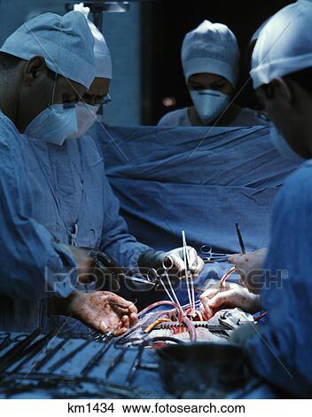 1970s medical surgery gowned masked doctors in operating room View Large Photo Image Picture - 1970s medical surgery gowned masked doctors in operating room. Fotosearch