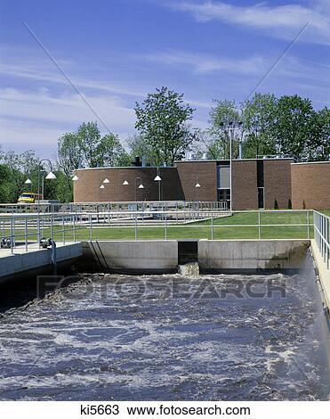 1970s sewage treatment plant View Large Photo Image Stock Image - 1970s sewage treatment plant. Fotosearch