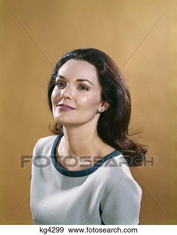 1970s woman smile portrait View Large Photo Image Stock Photo - 1970s woman smile portrait. Fotosearch