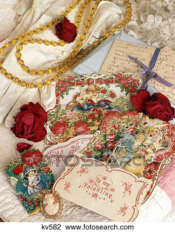 1980s antique valentine cards roses love letters View Large Photo Image Stock Image - 1980s antique valentine cards roses love letters. Fotosearch