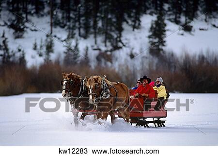 1990s people riding horse drawn sleigh granby colorado usa View Large Photo Image Stock Image - 1990s people riding horse drawn sleigh granby colorado usa. Fotosearch