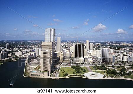 aerial of miami florida View Large Photo Image Stock Image - aerial of miami florida. Fotosearch