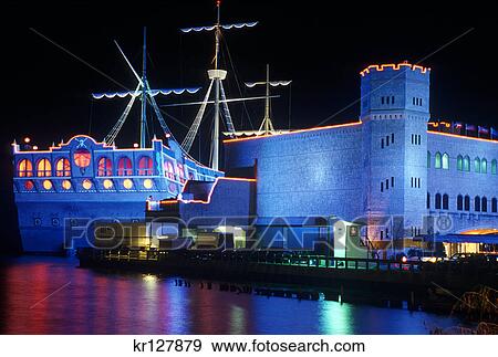 Stock Photo - biloxi, ms treasure bay casino at night. Fotosearch