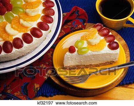 cheesecake with fruit topping View Large Photo Image Stock Photo - cheesecake with fruit topping. Fotosearch