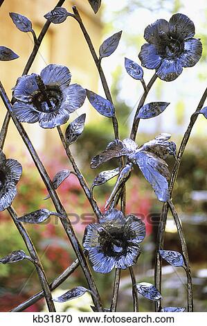 close up of iron garden gate flowers savannah, ga View Large Photo Image Stock Image - close up of iron garden gate flowers savannah, ga. Fotosearch