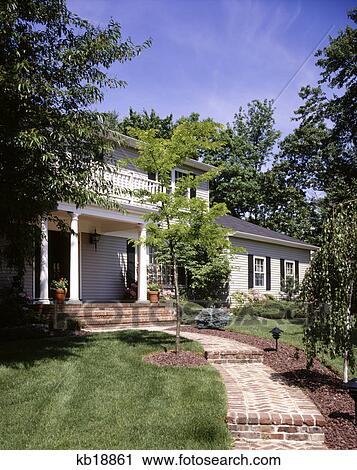 colonial house marlboro, nj View Large Photo Image Stock Image - colonial house marlboro, nj. Fotosearch