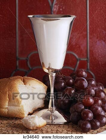 communion still life chalice wine grapes bread View Large Photo Image Stock Image - communion still life chalice wine grapes bread. Fotosearch