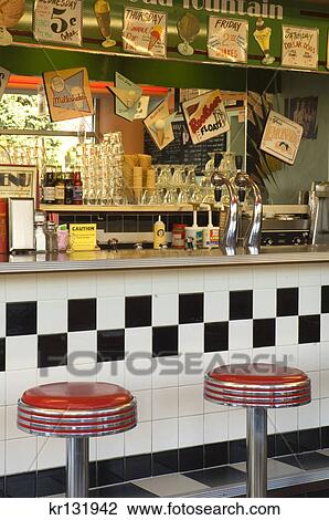 counter and stools at museum soda fountain yakima valley museum washington View Large Photo Image Stock Image - counter and stools at museum soda fountain yakima valley museum washington. Fotosearch