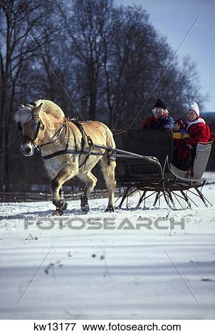 couple and child in horse-drawn sleigh View Large Photo Image Stock Photo - couple and child in horse-drawn sleigh. Fotosearch