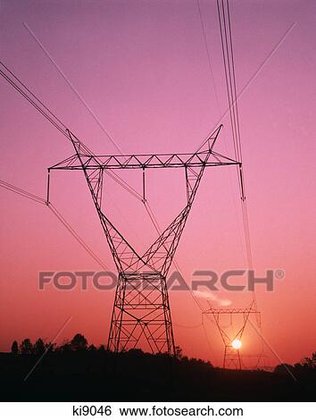 electric power transmission lines View Large Photo Image Stock Photograph - electric power transmission lines. Fotosearch