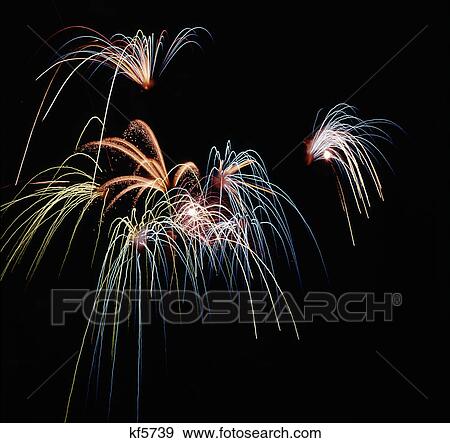 festive fireworks display in night sky View Large Photo Image Stock Photo - festive fireworks display in night sky. Fotosearch