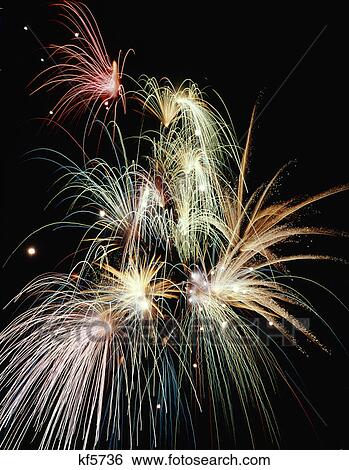 festive fireworks display in night sky View Large Photo Image Stock Photograph - festive fireworks display in night sky. Fotosearch