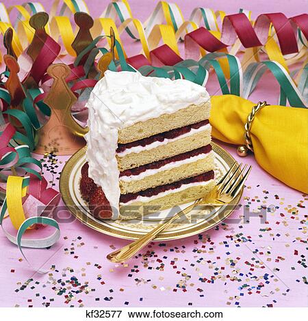 four layer birthday cake with raspberries and strawberries View Large Photo Image Stock Photo - four layer birthday cake with raspberries and strawberries. Fotosearch