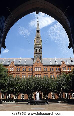 georgetown university washington, dc healy hall seen through archway View Large Photo Image Stock Image - georgetown university washington, dc healy hall seen through archway. Fotosearch