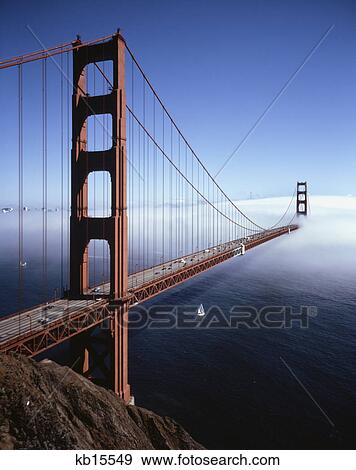 golden gate bridge with fog over city of san francisco, ca View Large Photo Image Stock Photo - golden gate bridge with fog over city of san francisco, ca. Fotosearch