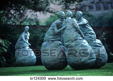 Stock Photo - hirshhorn sculpture garden conservation pieces washington dc usa. Fotosearch