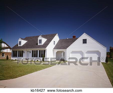 house with two car garage View Large Photo Image Stock Photo - house with two car garage. Fotosearch