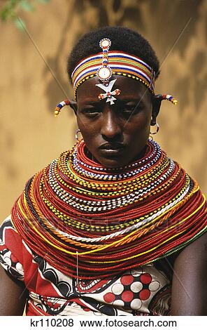 kenya, africa samburu woman in traditional dress View Large Photo Image Stock Photo - kenya, africa samburu woman in traditional dress. Fotosearch