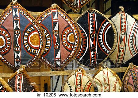 kenya, africa souvenir masai shields for sale View Large Photo Image Stock Photograph - kenya, africa souvenir masai shields for sale. Fotosearch