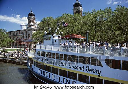 new york, ny ellis island statue of liberty and ellis island ferry boat View Large Photo Image Stock Photography - new york, ny ellis island statue of liberty and ellis island ferry boat. Fotosearch